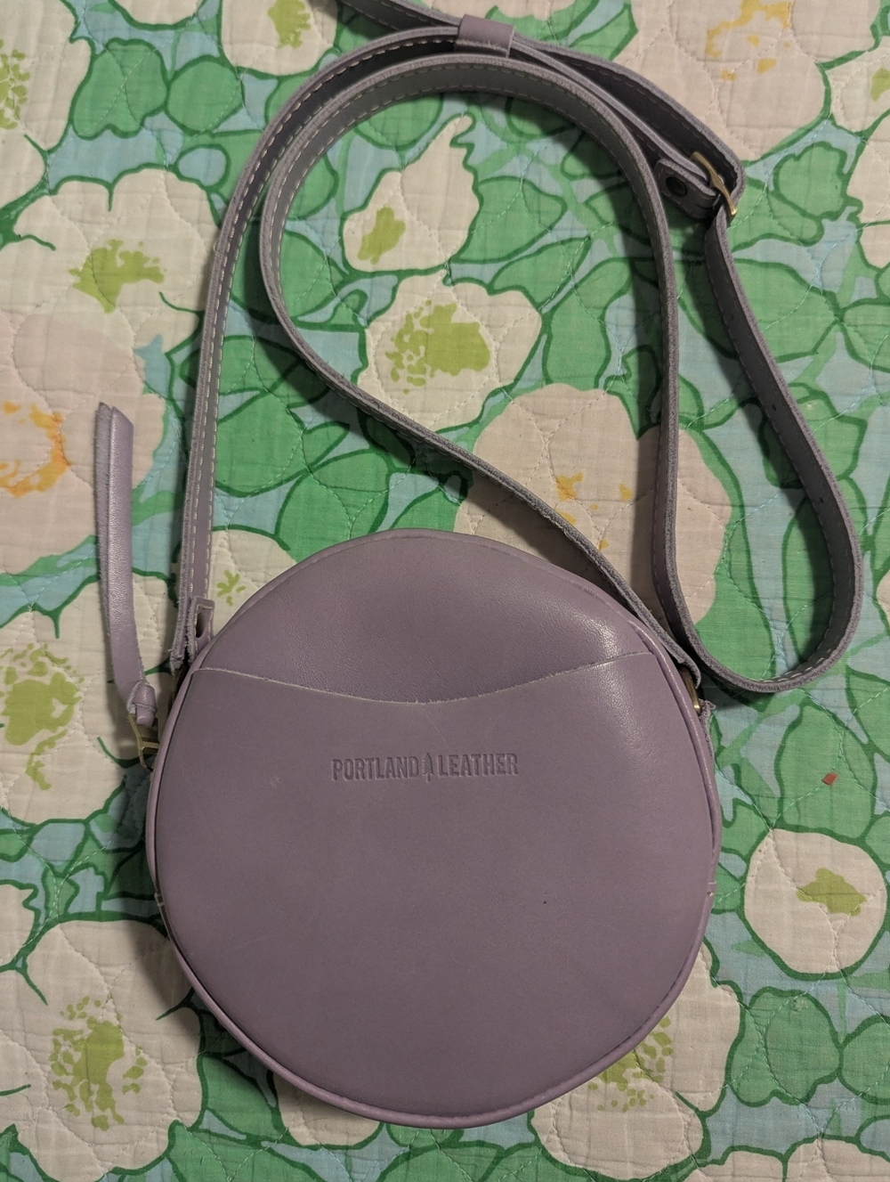 Portland Leather Goods Lavender Circle Crossbody